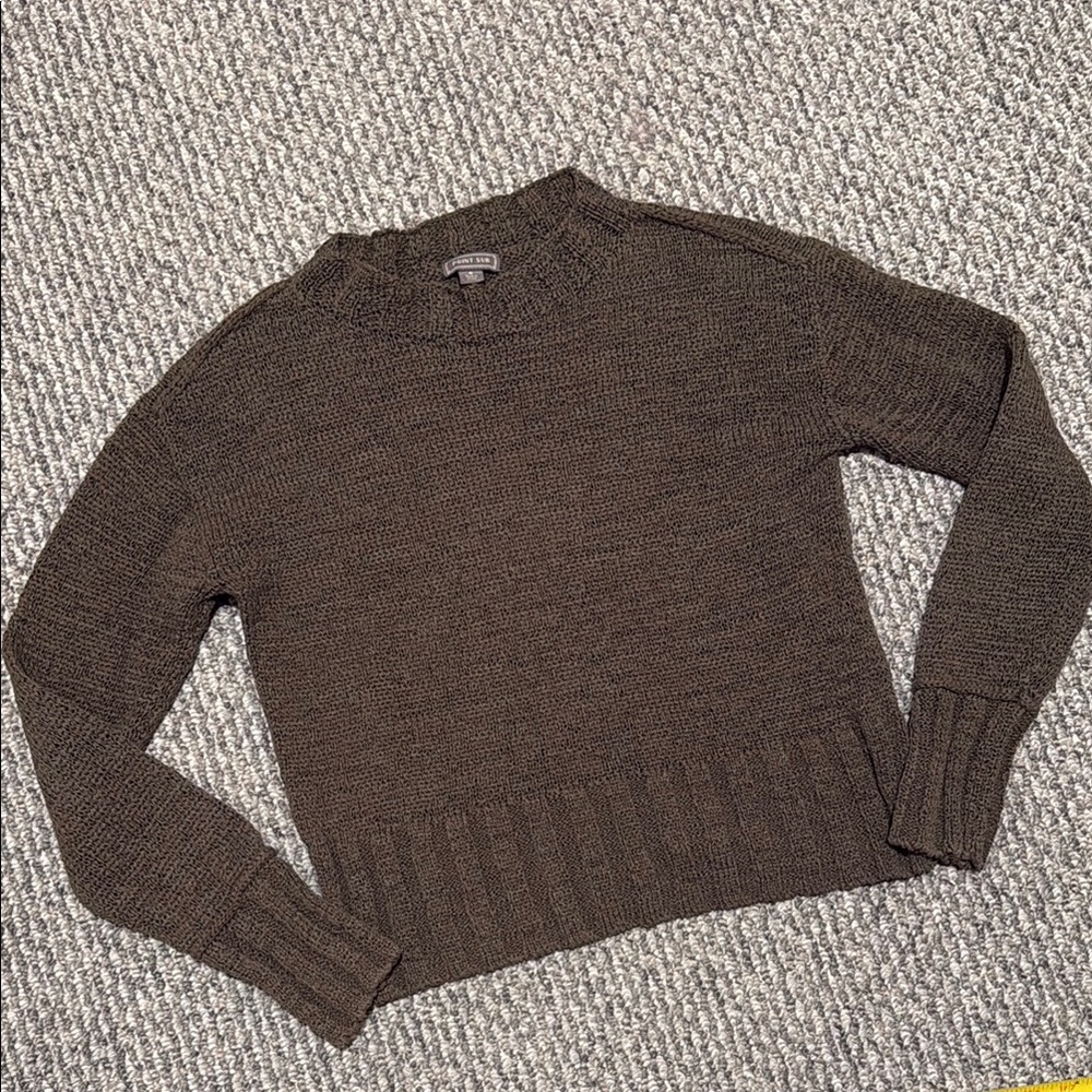 Women's Chocolate Brown Knit Turtleneck Sweater